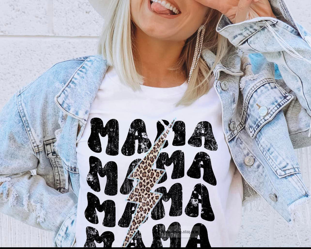 Mama Lightning Bolt Tee