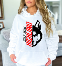 Load image into Gallery viewer, Highland Golf Husky Head Hoodie (Youth and Adult)
