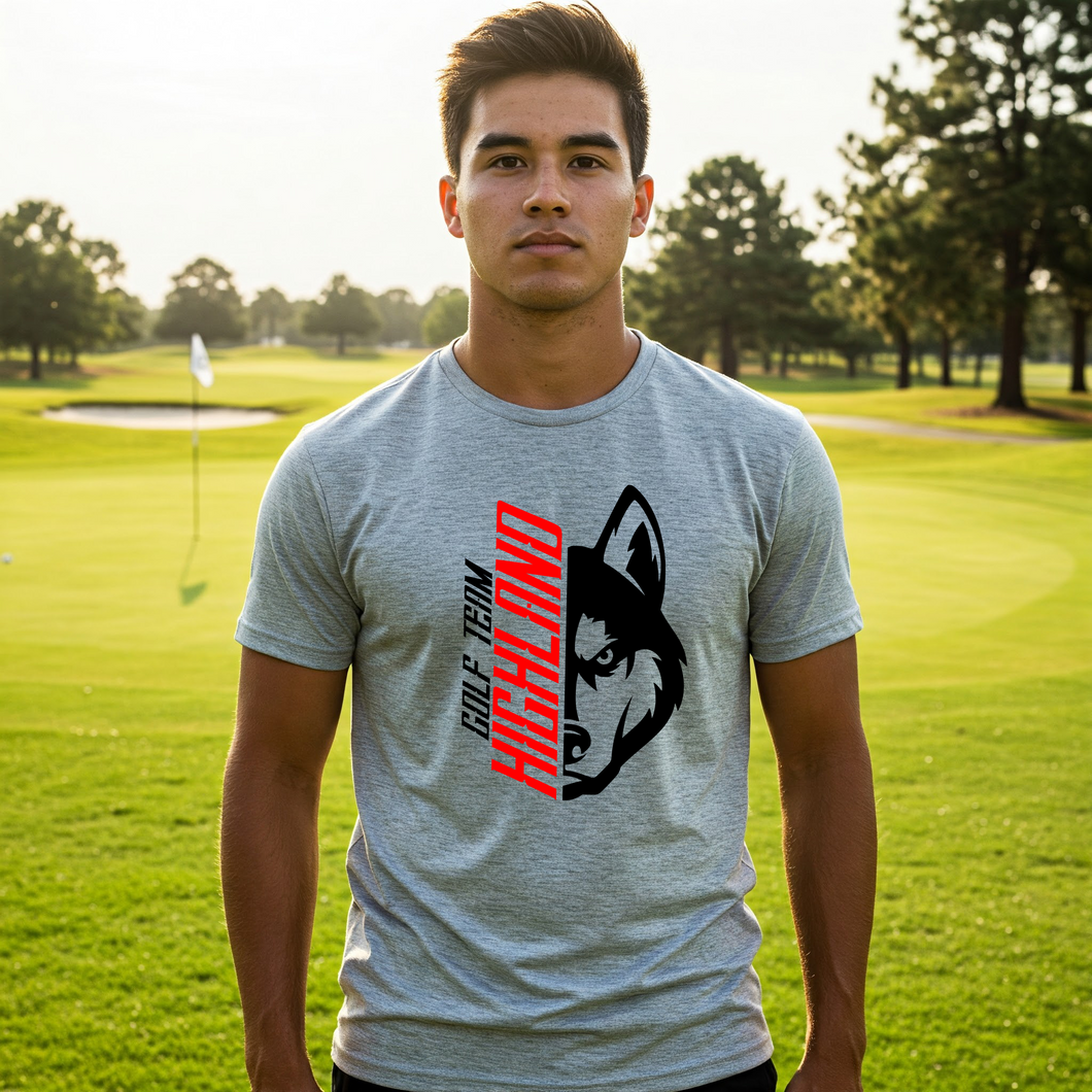 Highland Golf Husky Head Tee (Adult and Youth)