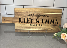 Load image into Gallery viewer, Personalized Full Design Wood Cutting Board - 3 size options
