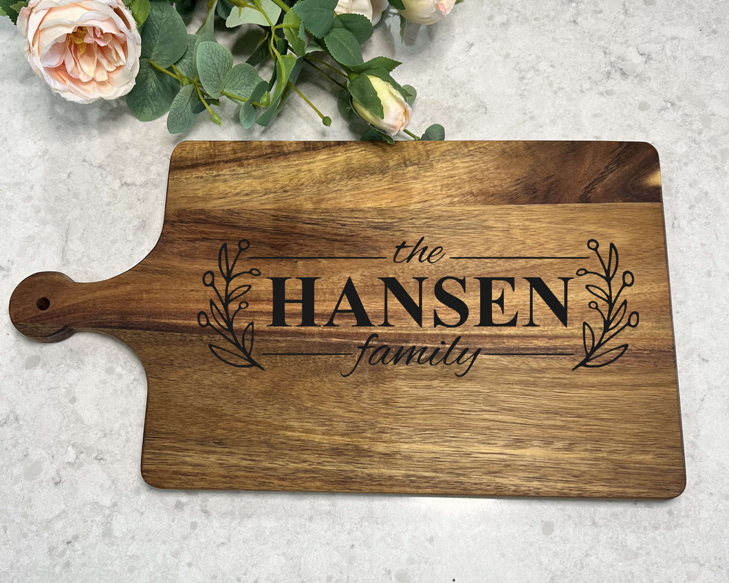 Personalized Full Design Wood Cutting Board - 3 size options