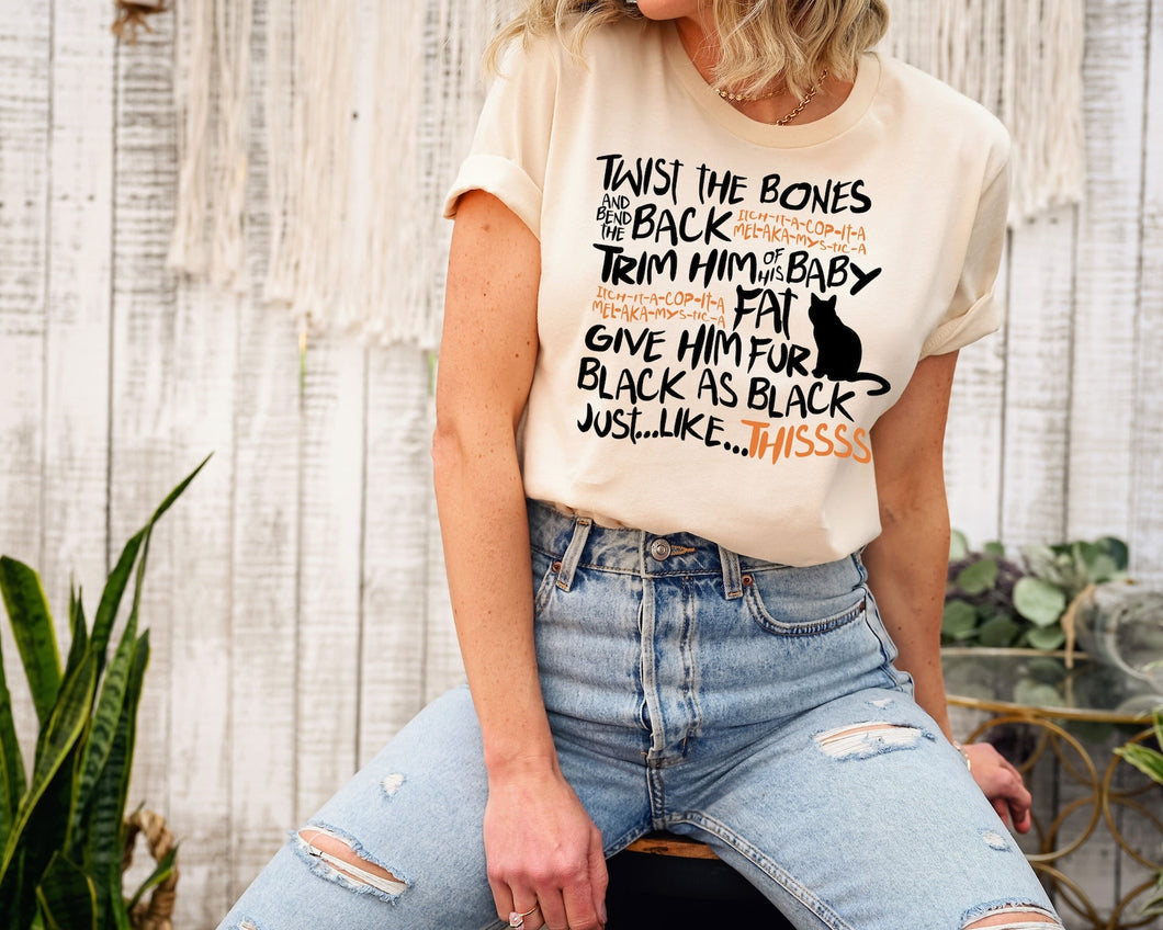 Twist the bones and bend the back- Spell tee