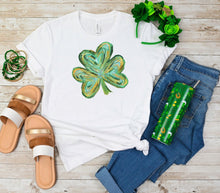Load image into Gallery viewer, Watercolor Painted Shamrock Tee
