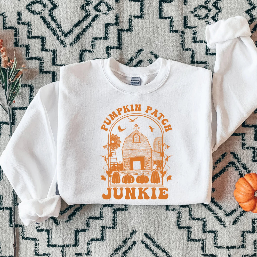 Pumpkin patch junkie crew neck