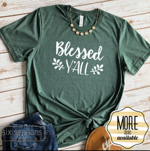 Load image into Gallery viewer, Blessed Yall Fall Shirt for Women
