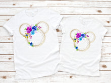 Load image into Gallery viewer, Mickey Flower Shirt - Mommy and Me - Disney Shirt - Flower and Garden Festival - Matching Disney Shirt - Women&#39;s Disney Shirt - Mickey Shirt
