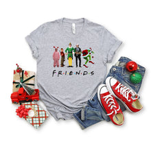 Load image into Gallery viewer, Friends, Favorite Christmas Characters Tshirt, Christmas Movies Shirts, Christmas Shirts for women, Family Christmas
