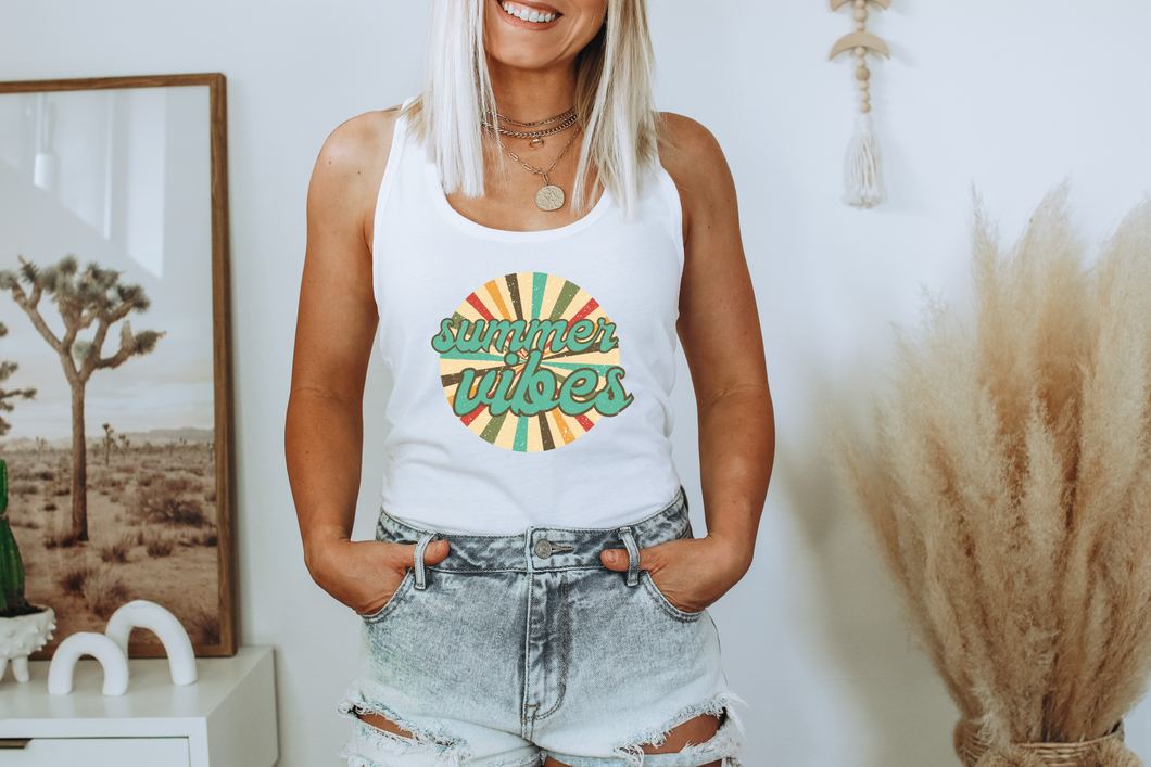 Summer Vibes Womens Muscle Tank